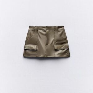 Zara FAUX LEATHER SKORT